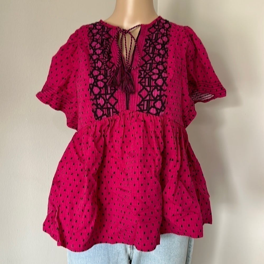 Women's Flutter Short Sleeve Top Knox Rose - Picture 1 of 4